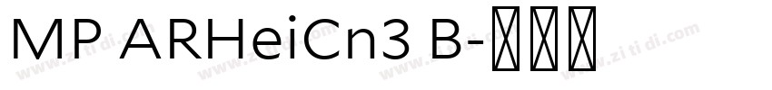 MP ARHeiCn3 B字体转换